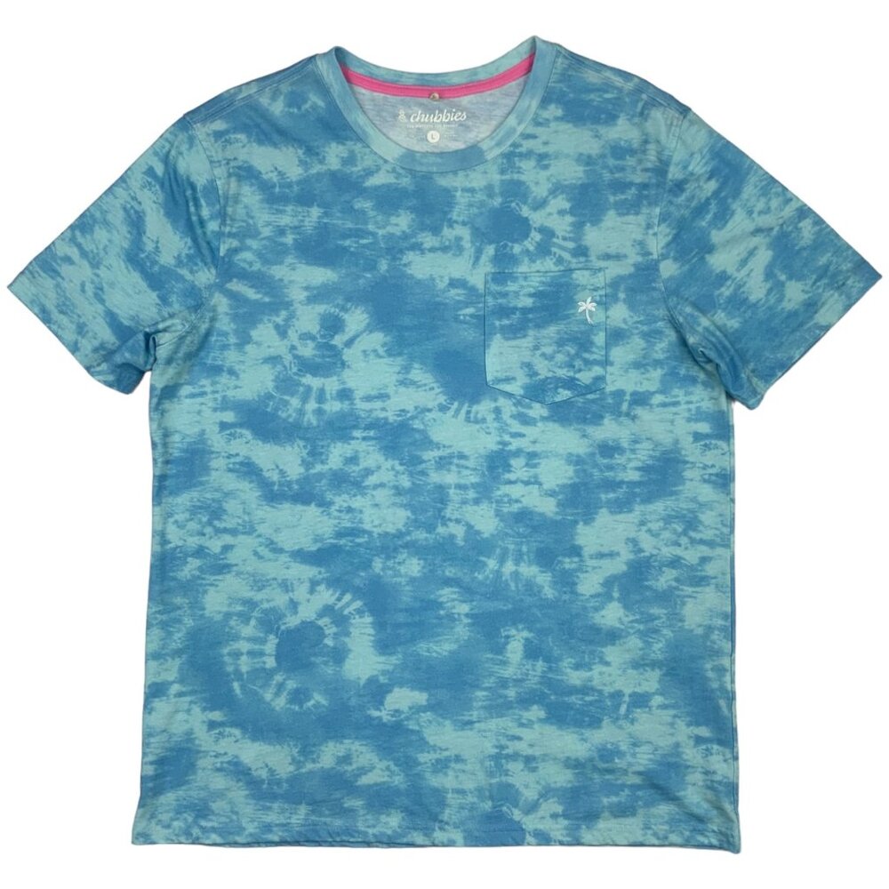 Chubbies Blue Tie-Dye Short Sleeve Tee